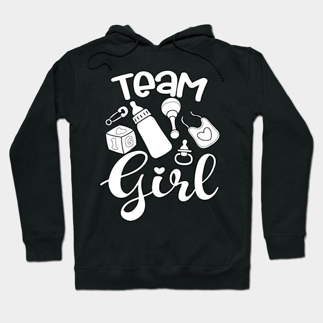 Cute Team Girl, Gender Reveal, It's A Baby Girl, Gift For Men, Women & Kids Hoodie by Art Like Wow Designs